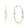 Rebecca Pearl Hoops Earrings
