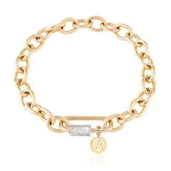 Rebecca Yellow Initial Bracelet