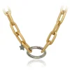Rebecca Yellow Plated Textured Diva Necklace