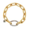 Rebecca Yellow Plated Textured Diva Bracelet