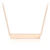 Rose Gold Horizontal Bar Necklace