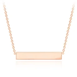 Rose Gold Horizontal Bar Necklace