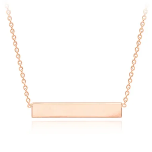 Rose Gold Horizontal Bar Necklace