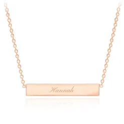 Rose Gold Horizontal Bar Necklace