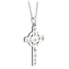 Silver History Of Ireland Cross Pendant