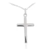 Silver Medium Plain Cross Pendant