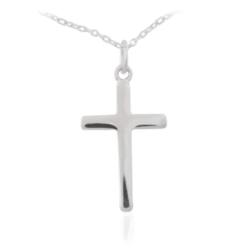 Silver Medium Plain Cross Pendant
