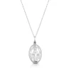 Silver Miraculous Medal and Chain