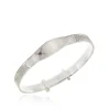 Sterling Sillver Baby Bangle with a Pink CZ Stone