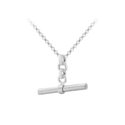 Sterling Silver Belcher T-Bar Necklace