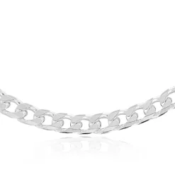 Sterling Silver Diamond Cut Curb Chain