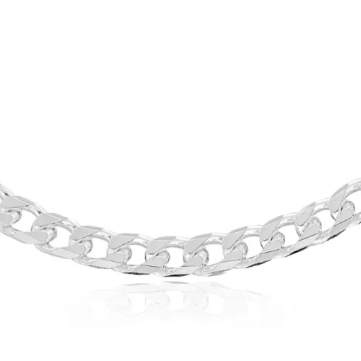 Sterling Silver Diamond Cut Curb Chain