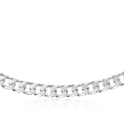 Sterling Silver Diamond Cut Panza Curb Chain