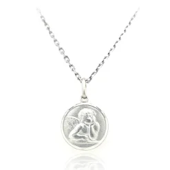 Sterling Silver Guardian Angel Medal (Small)