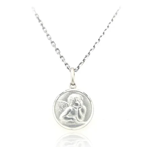 Sterling Silver Guardian Angel Medal (Small)