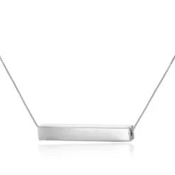 Sterling Silver Horizontal Bar Necklace