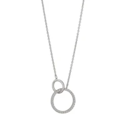 Sterling Silver Interlocking Circle Necklace