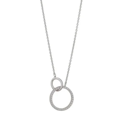 Sterling Silver Interlocking Circle Necklace