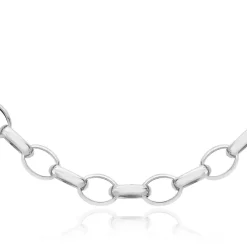 STERLING SILVER OVAL BELCHER CHAIN Necklace