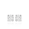 Sterling Silver Round CZ Stud Earrings