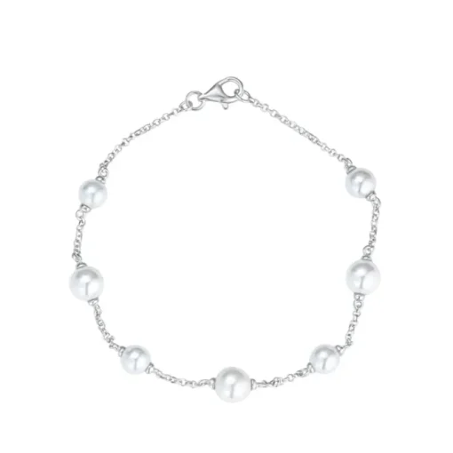 STERLING Silver Shell Pearl Bracelet