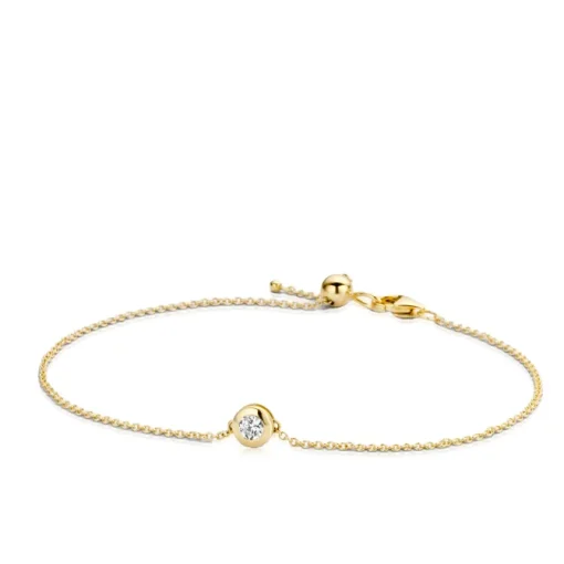 Yellow Gold CZ Blush Bracelet
