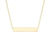 Yellow Gold Plated Horizontal Bar Necklace