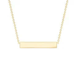 Yellow Gold Plated Horizontal Bar Necklace