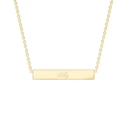 Yellow Gold Plated Horizontal Bar Necklace